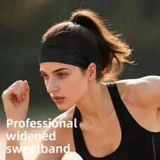 " Faixa De Cabeça Esportiva Premium – Envoltório Unissex Super Absorvente E Respirável Para Ioga/Corrida , Elástica À Pr