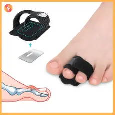 Corretor de Dedo do Pé Martelo com Tala Ajustável e Velcro Suporte Alinhador Ortopédico para 2º e 3º Dedo