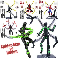 Lucky 13 Figura De Ação Homem-Aranha vs Médico Polvo Manequim Robô T13 Modelo Articulações Móveis Brinquedos De Montagem