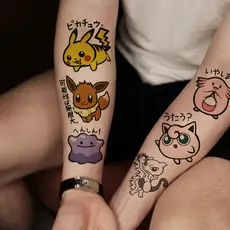 36 Folhas de Adesivos de Tatuagem Pokémon à Prova d'Água Duráveis para Braço Festa Adesivos de Tatuagem Temporária 0QDZ