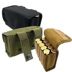 Saco De Cartucho Tático 10 Redondo Shotgun Shotshell Recarga Titular Molle Bolsa Munição 12 Calibre/20G Peças Arma
