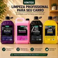 VONIXX/VINTEX - LIMPEZA COMPLETA - ALUMAX + REMOVEX + PNEU PRETINHO + LAVA AUTOS