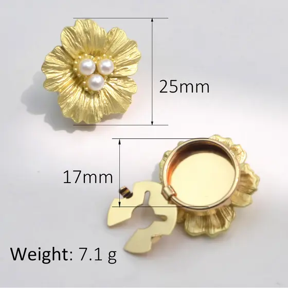 Botões De Punho Feminino Pétala De Ouro Strass Abotoaduras Capas Para Camisa Mangas Jóias Acessórios UZ0F
