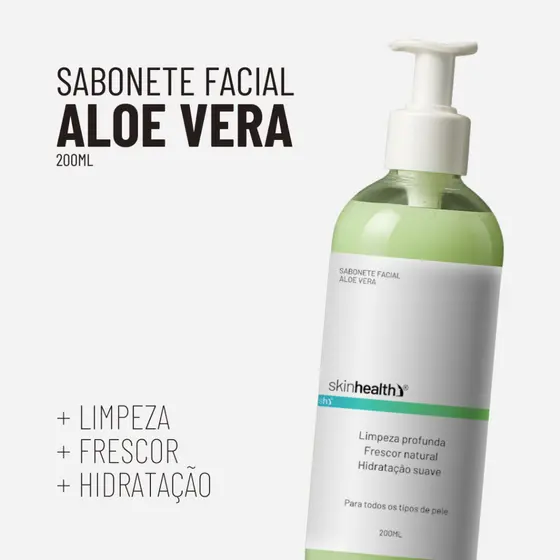 Sabonete Facial Hidratante Aloe Vera Skinhealth 200ML