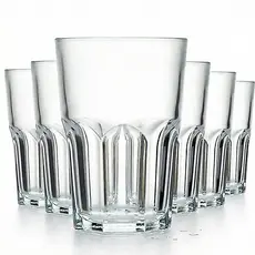 Jogo De Copos Em Vidro Cozinha Água Suco Drink Refrigerante 350ml Mesa Posta Casa Nova
