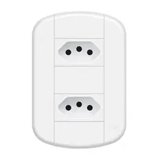 Tomada Dupla 2P+T 20A 250V Distanciadas Blanc+ Fame Ref 3920