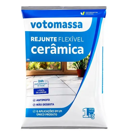 Rejunte Votoran Cinza Platina 1kg Flexível Para Cerâmica