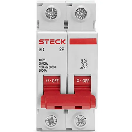 Disjuntor Steck Din Bipolar 50A Curva C