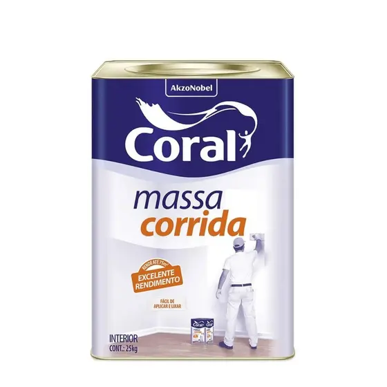 Massa Corrida PVA 25kg Coral