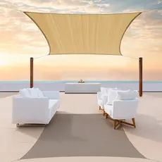 Toldo Vela de Sombra Tela de Sombreamento 95% Proteção UV Permeável HDPE para Jardim Piscina Quintal