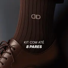 Meia Social Casual Canelada – Elegância, Conforto e Resistência - Kit com 8/6/4/2