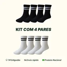 Meias cano alto para Treino – Listradas, Cano Alto, Conforto e Estilo na Medida Certa