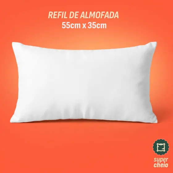 Refil De Almofada Baguete 35x55 Fibra Siliconada, Super Cheio, Macio, Ótimo Para Uso e Decorações
