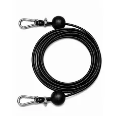 Kit 5,3 M Cabo de Aço 1/8 4,8mm AF 6x7 2L com Bolinha Mosquetão Grampo Aparelho Musculação Academia