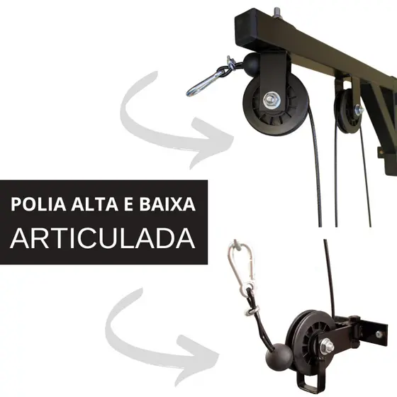 Cross Over Puxada Polia Alta Articulada e Baixa Treino Academia Musculação