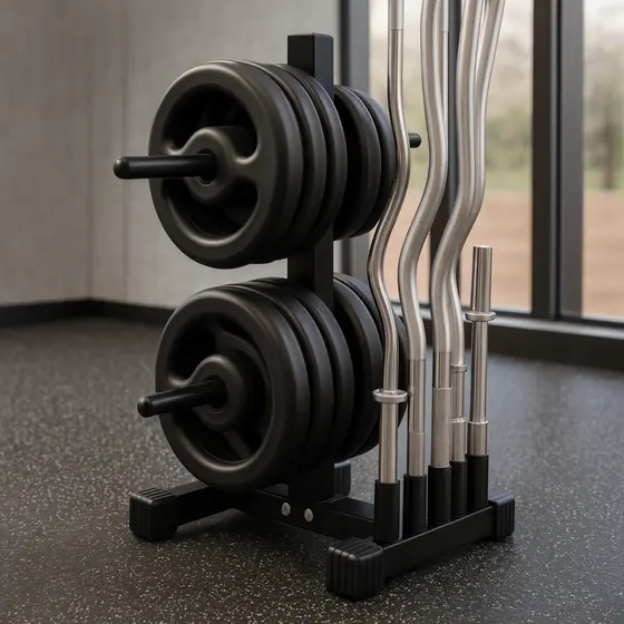Suporte Pesos Anilhas e Barras para Academia Fitness