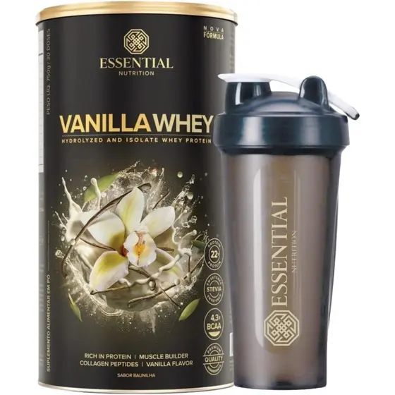 Vanilla Whey Lata 30 Doses + Coqueteleira Essential Exclusiva