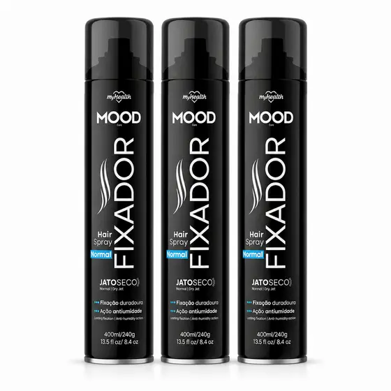 Kit 3 Hair Spray Fixador Normal Mood 400Ml - My Health