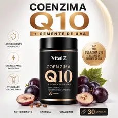 Coenzima Q10 + Semente de Uva Vital Z | Suplemento Alimentar em Cápsulas