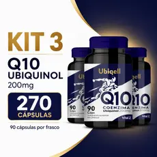 Kit 2x 3x 5x Coenzima Q10 Ubiquinol 200mg | Forma Ativa | 450 Cápsulas | Envio Imediato
