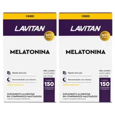 Kit 2 Lavitan Melatonina 0,21 mg 150 Comp. Mastigáveis Maracujá - Cimed