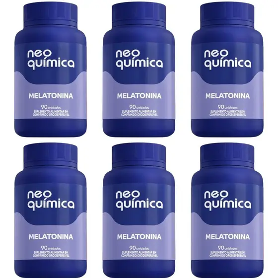Kit 6 Melatonina Sabor Maracuja Com 90 Comprimidos - Neo Química