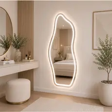 Espelho Decorativo LED Touch 3 Cores Jateado Vários Modelos