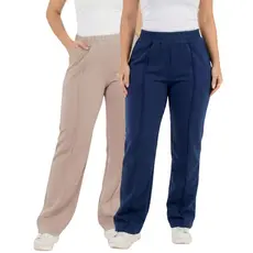 kit 2 Calça Moletom Nervura Inverno Dia a Dia Com Bolsos