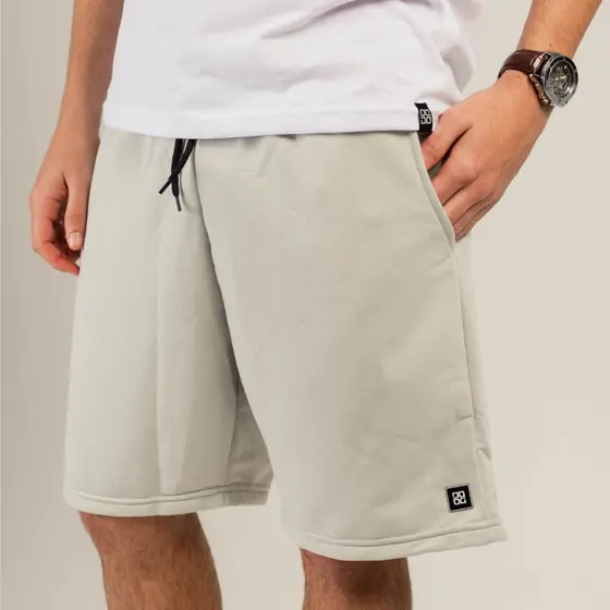 Bermuda Masculina Moletinho Elástico na Cintura com Cordão e Bolso