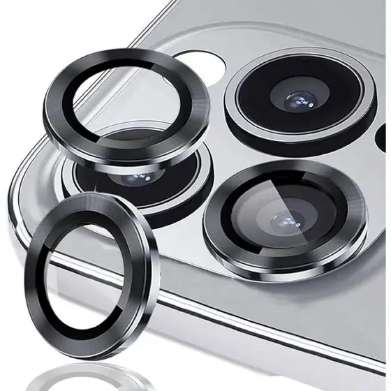 Kit Película Lente De Câmera Compatível Com iphone 11 12 13 14 15 16 Pro Max Liso