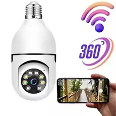Câmera Segurança Prova D'água Infravermelho Lâmpada Externa 360 Sem Fio Wifi 2.4G -G4