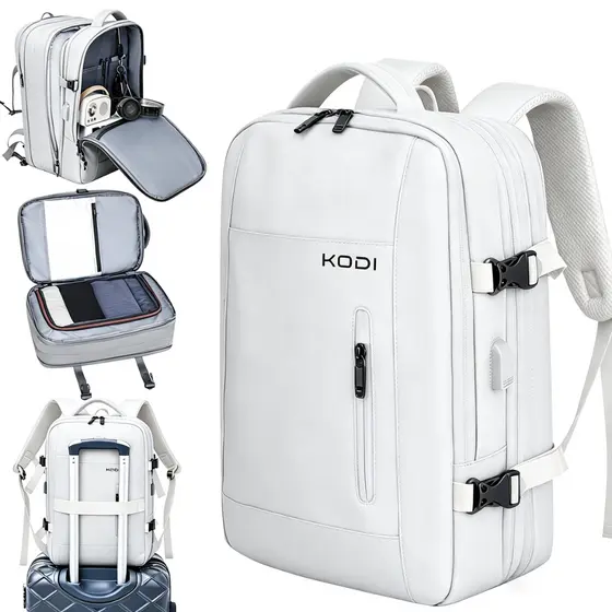 Mochila de Viagem Multifuncional Feminina Impermeável Executiva Notebook Mochila Reforçada,Carregamento USB -Q7