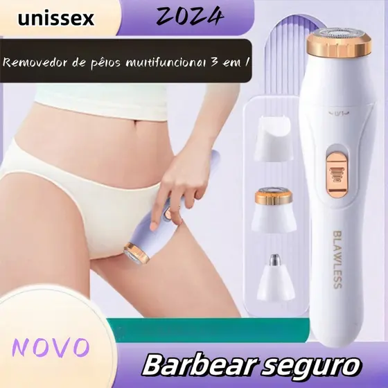 Depiladora 3 em 1 Recarregável - Aparador de Pelos, Design Íntimo e Corporal-M1