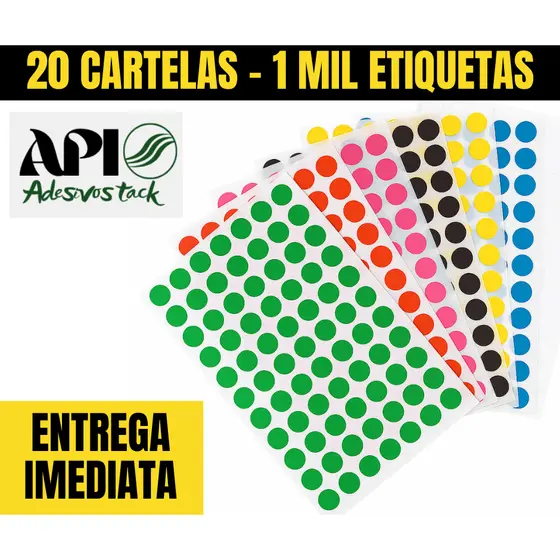 ETIQUETA BOLINHA - 1000 ETIQUETAS CARTELA