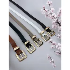 CINTO DE COURO LEGITIMO FINO FEMININO FIVELA QUADRADO
