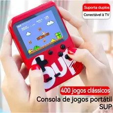 Mini Video Game Sup Game Box 400 Jogos Em 1 Portátil Jogos Antigos com/sem controle para 2 pessoas