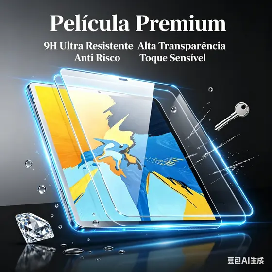 Película de Vidro Temperado iPad 10/11（A16）, Air M2/M3 – Proteção Premium