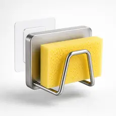 Suporte para Esponja de Pia em Aço Inox Porta Bucha Organizador de Cozinha Autoadesivo