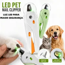 Cortador de Unha Pet com Luz LED para Cachorro e Gato Alicate Profissional
