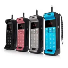 Caixa De Som Radio FM Bluettoh Portátil Com Bateria Potente Formato de Telefone Ligação Viva-Voz