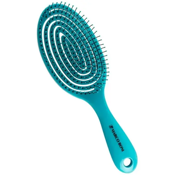 Escova Cabelo Espiral Desembaraçadora Tecnologia 3D Ceramica Nylon Antifrizz Previne Quebra Macia Oval Flexivel