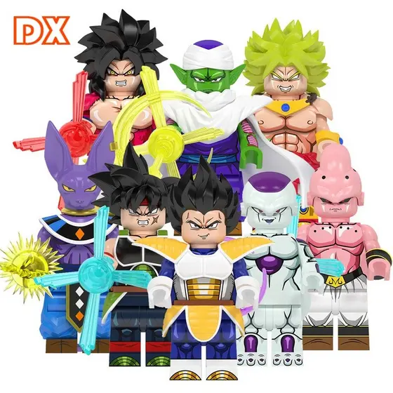 Son Goku Super Saiyan 4 ​​Vegeta Bardock Piccolo Sopa Broly Demon Buu Frieza Anime Japonês Blocos de Construção Crianças