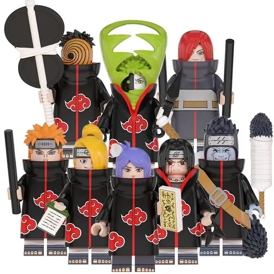 Brinquedo infantil presente Uchiha Itachi Sasuke Mini boneca blocos de construção
