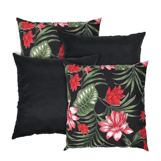 Kit com 4 capas de alta qualidade resistente tamanho 45 x 45 cm decorativas com ziper