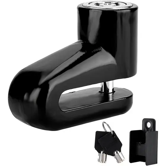 Trava Cadeado Para Disco de Freio Anti Furto Para Moto, Bicicleta e Moto Elétrica Universal 2 Chaves