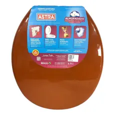 Assento Sanitario Astra Super Almofadado Oval TPK Caramelo