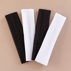 Conjunto de 2/6 Faixas de Cabeça Elegantes e Minimalistas em Preto e Branco para Homens e Mulheres, Ideal para Fitness