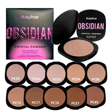 Pó Compacto Obsidian Crystal Powder by Ruby Rose