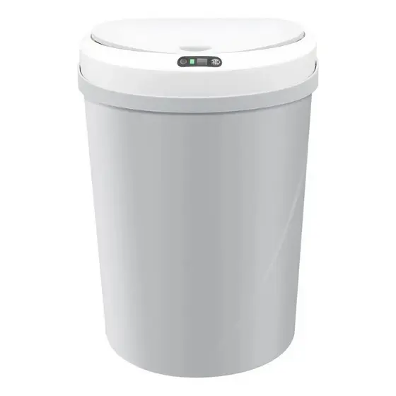 Lixeira Automática Inteligente C/sensor Cozinha Banheiro 12l Lk-2112 Lixeira Inteligente Branco/gelo