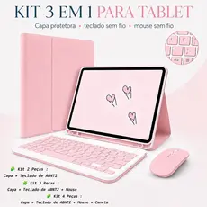 Capa Para iPad 11th (A16) 11"/10th 10.9"/ Air 11"/9ª/8ª Com Teclado Magnético ABNT2 Bluetooth (Com Ç) E Mouse Sem Fio